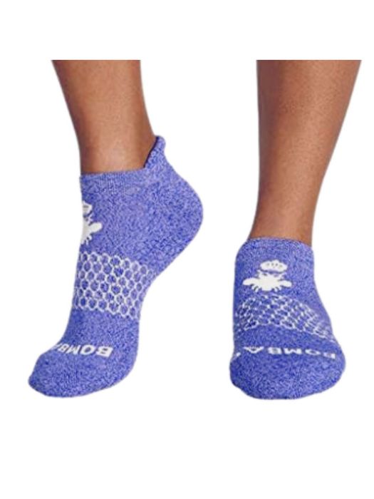 Unisex Violet Marl Ankle Socks – Arch Support | Seamless, Moisture-Wicking | 1 Pair