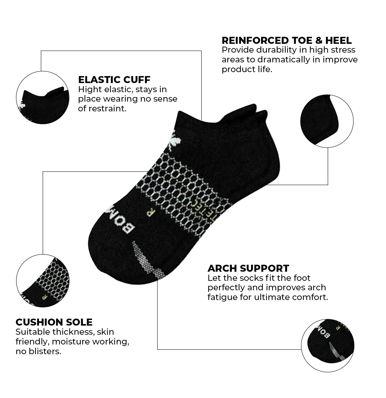 All-Purpose Comfort Ankle Socks for Women and Men