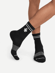 Half-Cut Black Socks – Ultra-Low Profile Unisex Fit with Silicone Heel Grip (1 Pair)