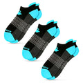 Bomba Original Ankle Socks Electric Blue / Black Women's Socks Medium 8-10 1/2  3-pack