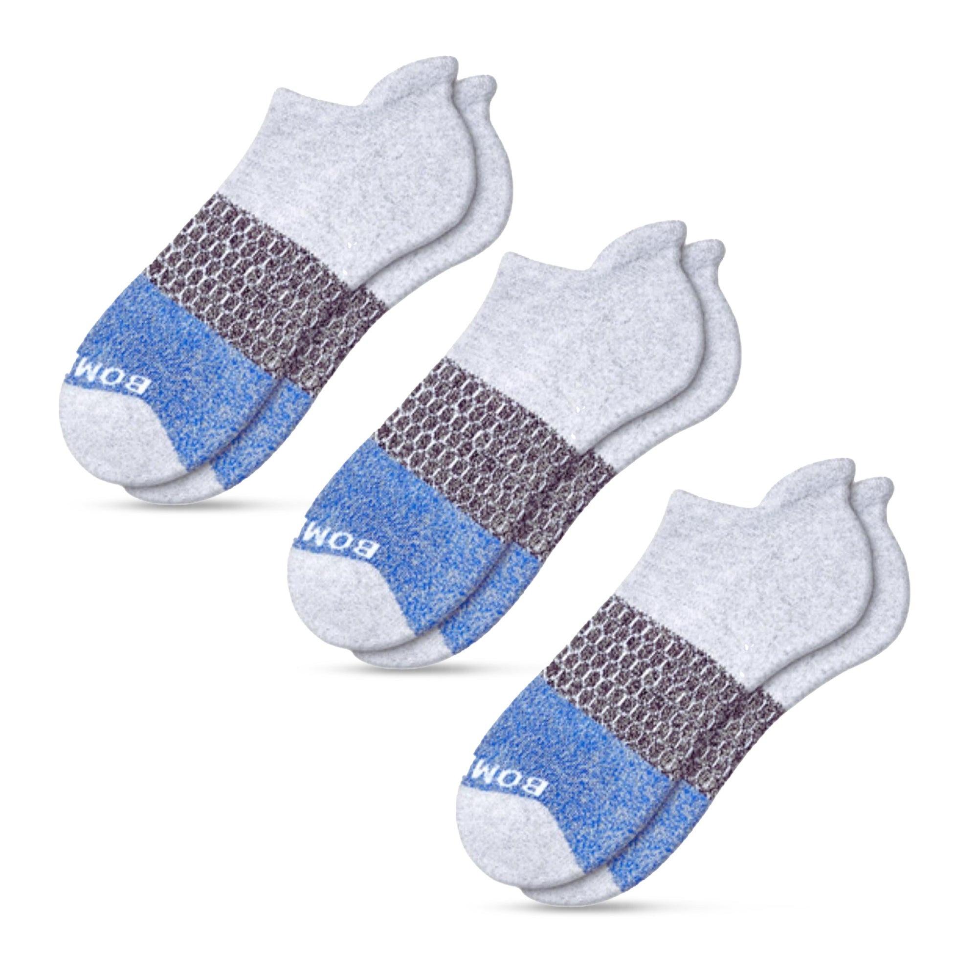 Ankle Socks 3-Pack – Black, Grey, Navy | Unisex Cushioned Comfort with Arch Support