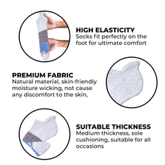 Ankle Socks 3-Pack – Black, Grey, Navy | Unisex Cushioned Comfort with Arch Support