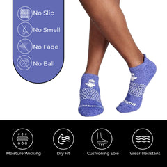 Unisex Violet Marl Ankle Socks – Arch Support | Seamless, Moisture-Wicking | 1 Pair