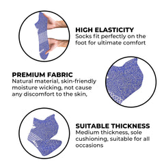 Unisex Violet Marl Ankle Socks – Arch Support | Seamless, Moisture-Wicking | 1 Pair