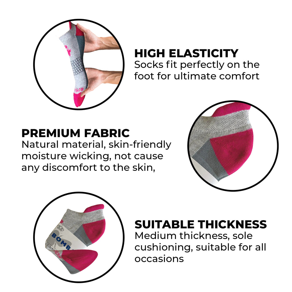 3 pairs Bomba Women's Original Ankle socks - Size
Medium 8-10.5