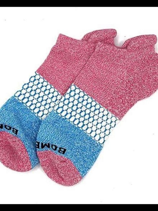 3-Pack Red & Blue Ankle Socks – Soft, Cushioned, Everyday Comfort (Unisex)