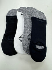4-Pack women`s Cushioned No Show Sock black,white, grey, blue